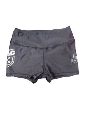 Live Large (LVLG) Black Athletic Shorts - High-Waist Performance